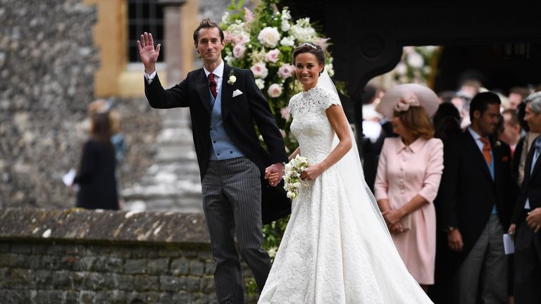 The story behind Pippa Middleton s wedding dress UK News Sky News