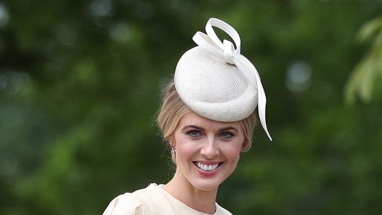 TV presenter Donna Air arriving at the wedding