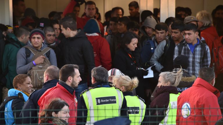 The UK Border Force helped supervise migrants when the 'Jungle' was closed