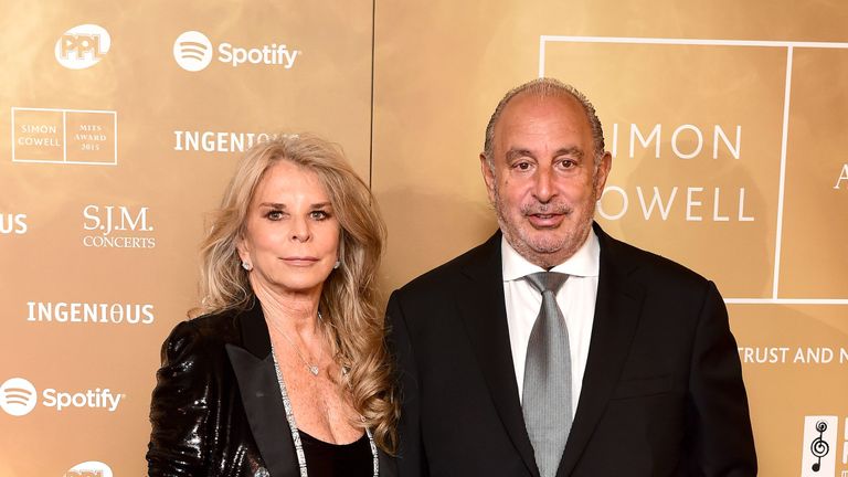 Sir Phillip and Lady Tina Green appear on a list of the richest couples in the country
