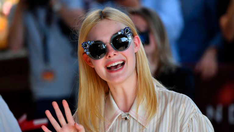 US actress Elle Fanning arrives