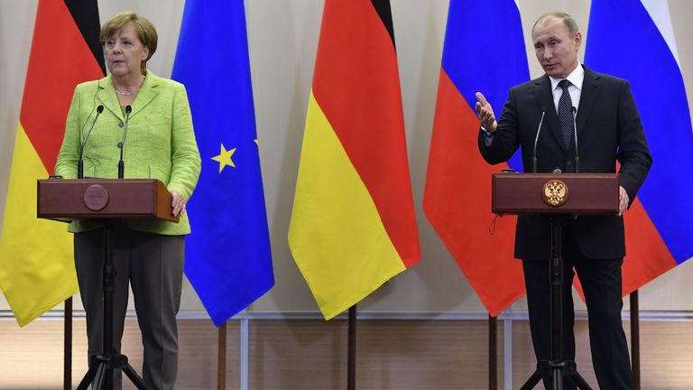The German Chancellor and Russian President ended the talks on a positive note and agreed to carry on talking