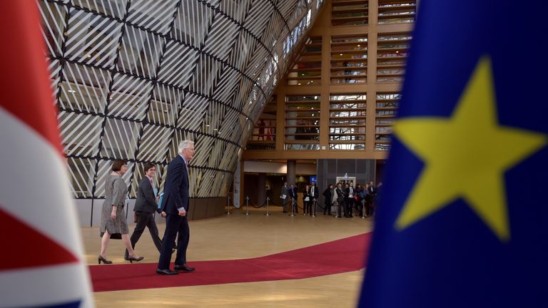 Brexit negotiator Michel Barnier in Brussels