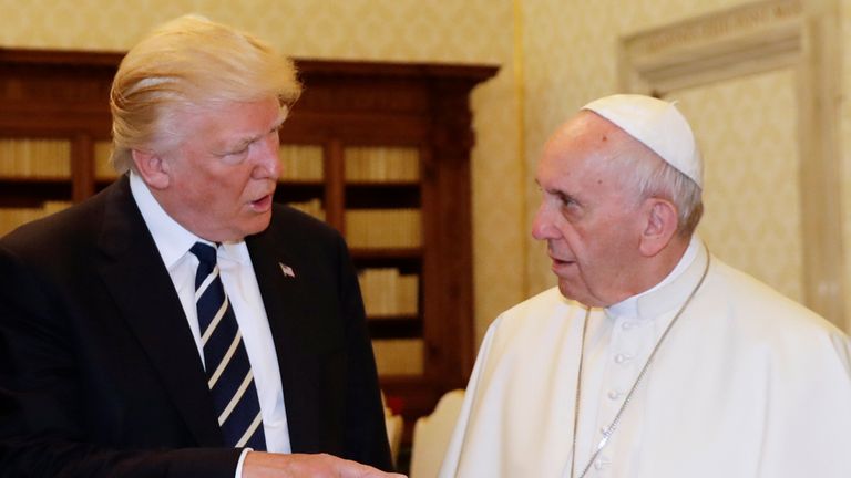 President Trump with Pope Francis