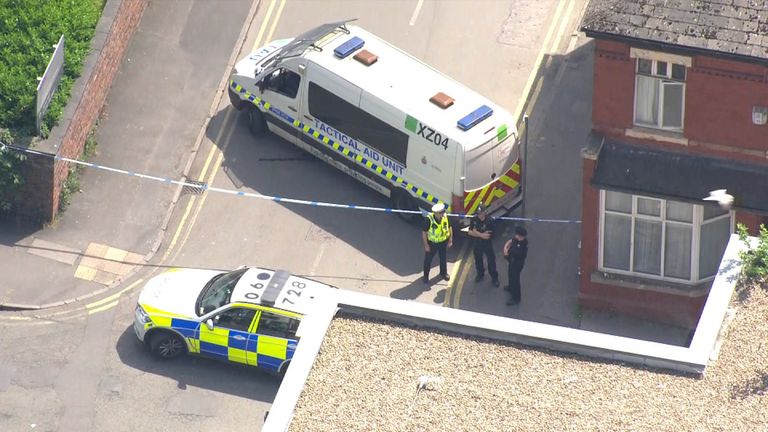 Police cordon off the area around Wilmslow Road in Rusholme