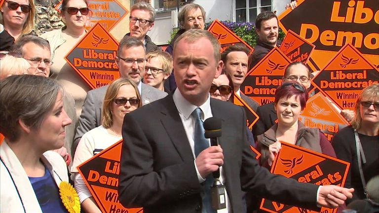 Tim Farron hopes to double the Liberal Democrat presence in parliament after the next General Election
