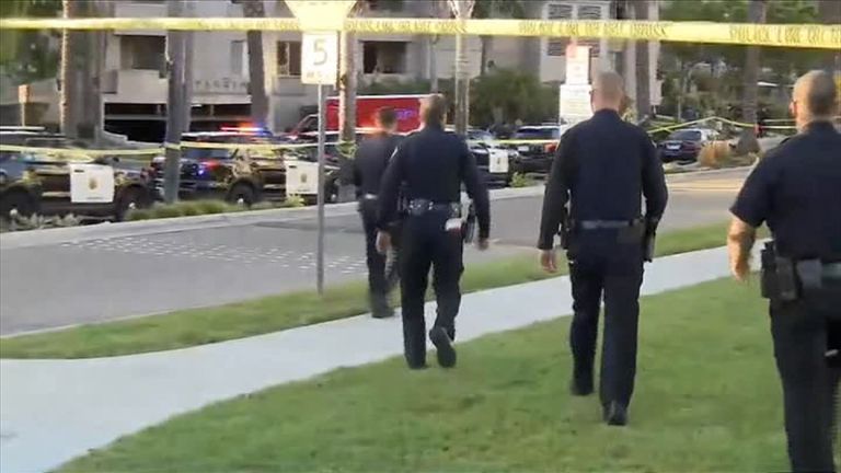 Police shot dead the gunman at the scene