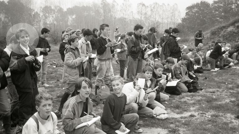 Emmanuel Macron (circled) in September 1990. Pic: Gerard Banc/Lycée La Providence Amiens