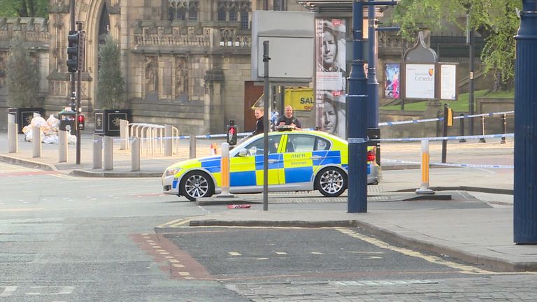 Police are investigating the scene at Manchester Arena