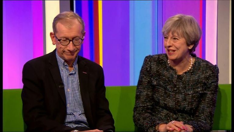 The Prime Minister and husband Philip on the One Show