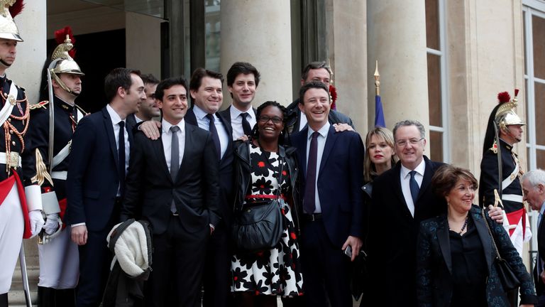 Macron's close team of the party's La Republique en Marche, some of whom may be expecting a job in his government