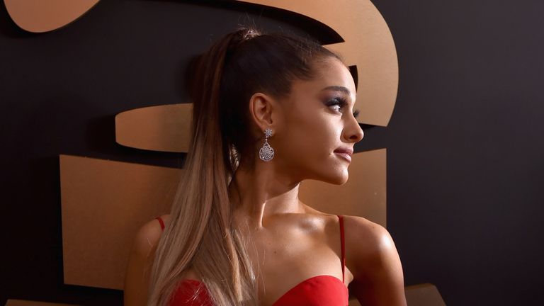 LOS ANGELES, CA - FEBRUARY 15: Singer Ariana Grande attends The 58th GRAMMY Awards at Staples Center on February 15, 2016 in Los Angeles, California. (Photo by Larry Busacca/Getty Images for NARAS)
