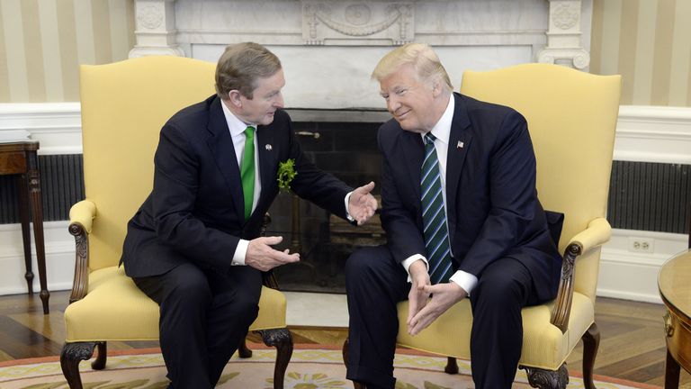 Enda Kenny met with President Trump in the Oval Office in March