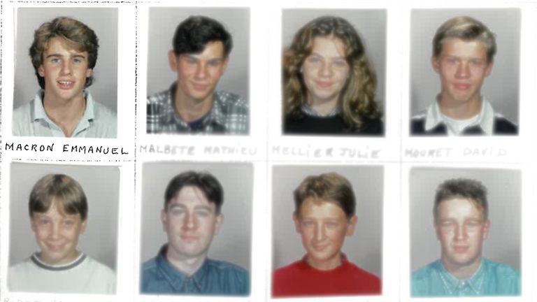 Emmanuel Macron&#39;s yearbook in 1992/93