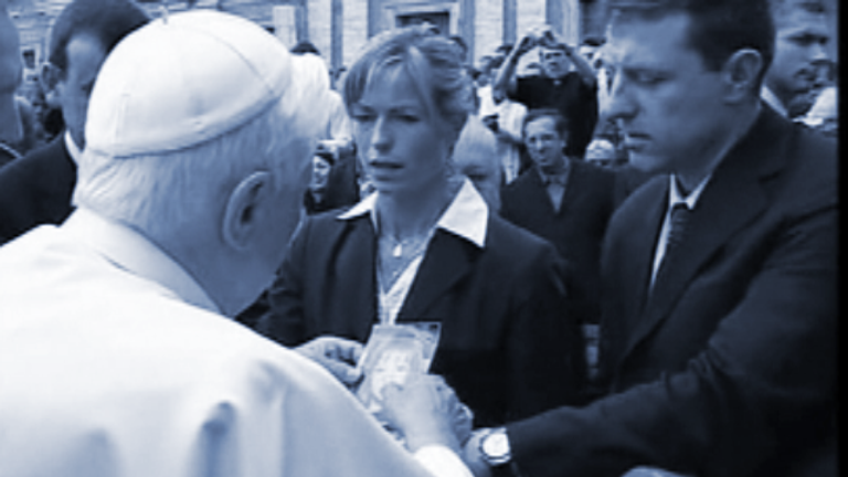 The McCann parents meet with the Pope.