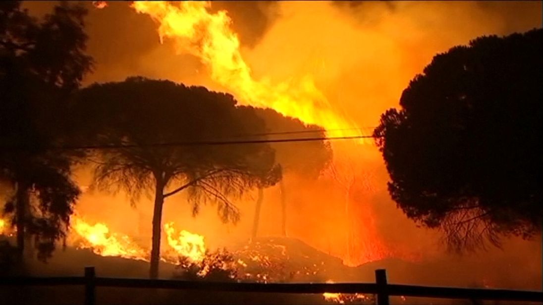 Forest fires in Spain