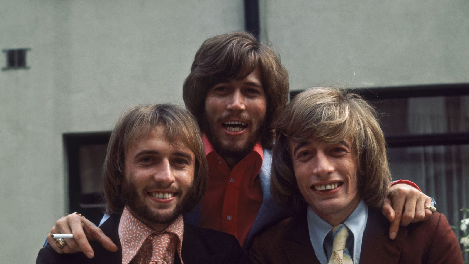 Maurice, Barry and Robin Gibb of the the Bee Gees, circa 1973. 