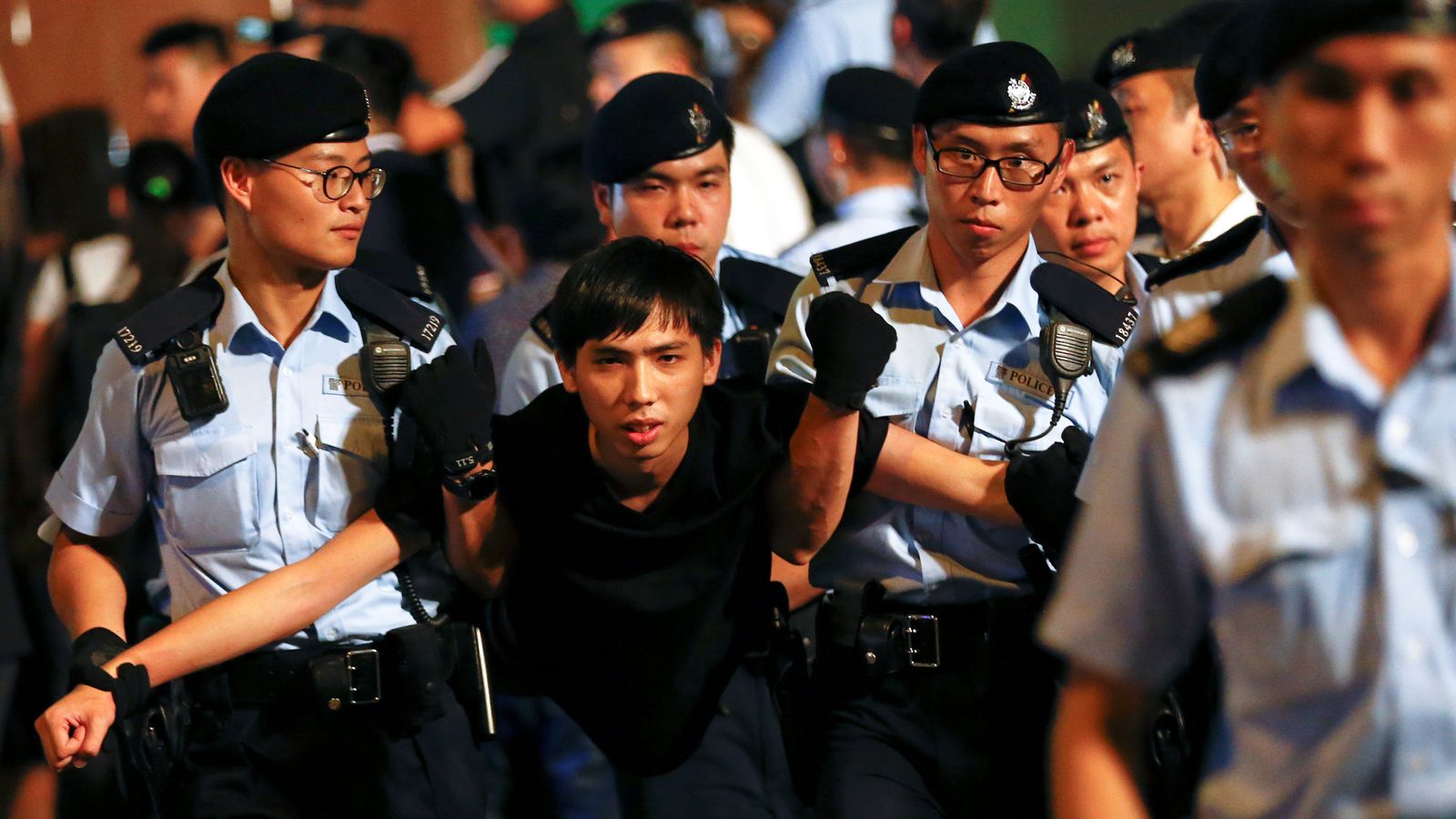 Protests at Hong Kong anniversary | News UK Video News | Sky News