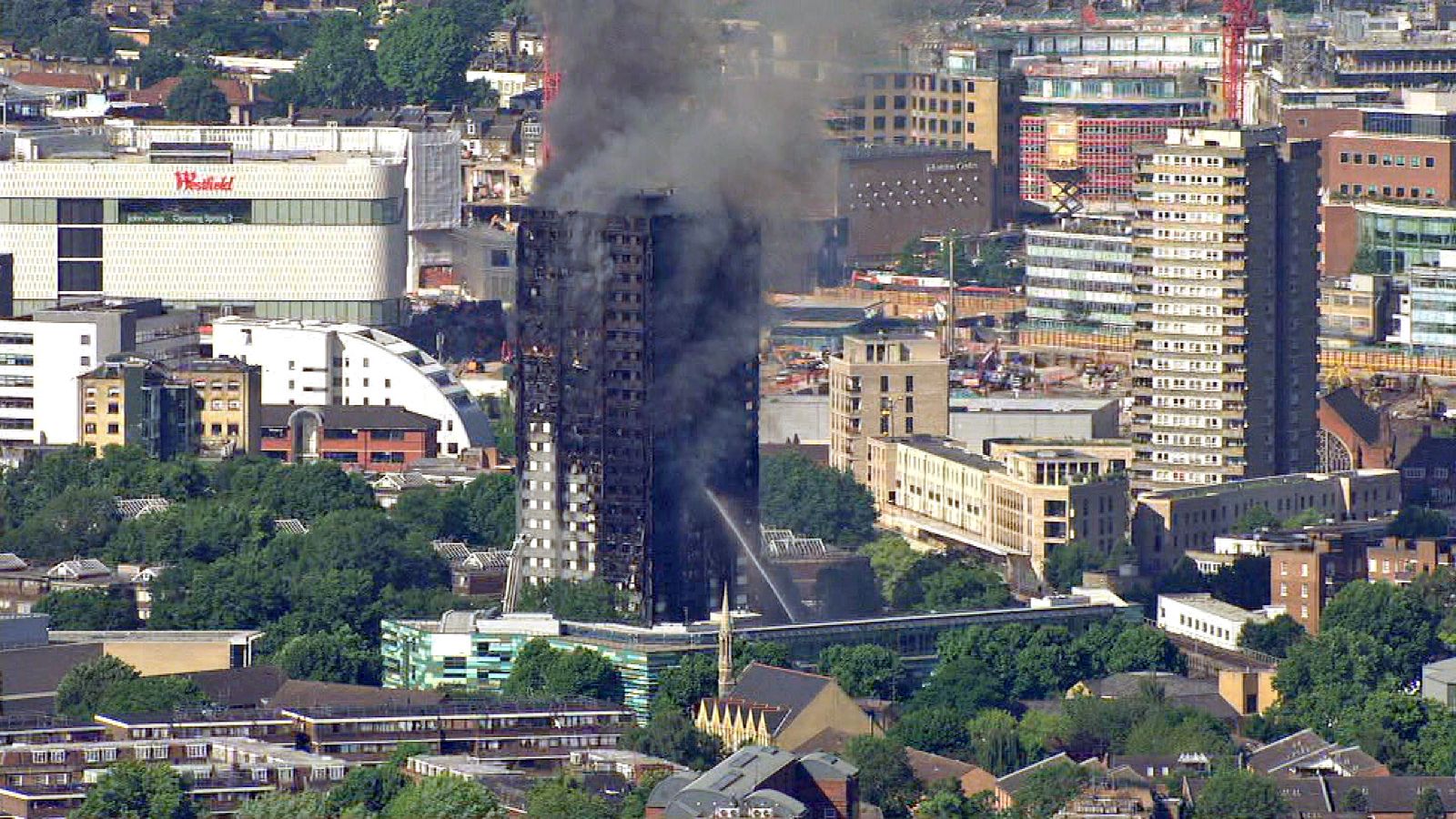 Tower block fire at Latimer Road