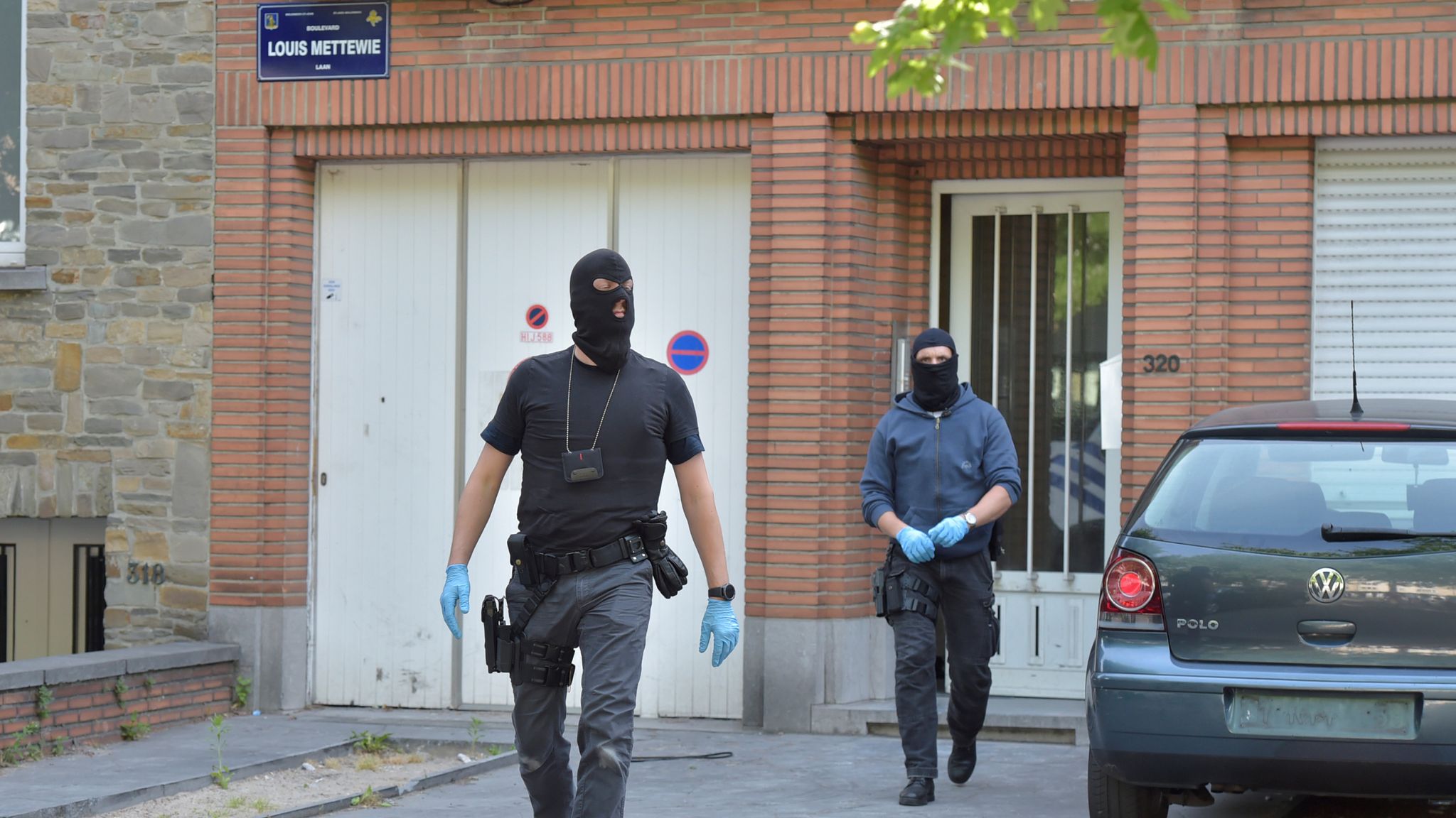 Burning Brussels terror suspect ran at soldiers | World News | Sky News