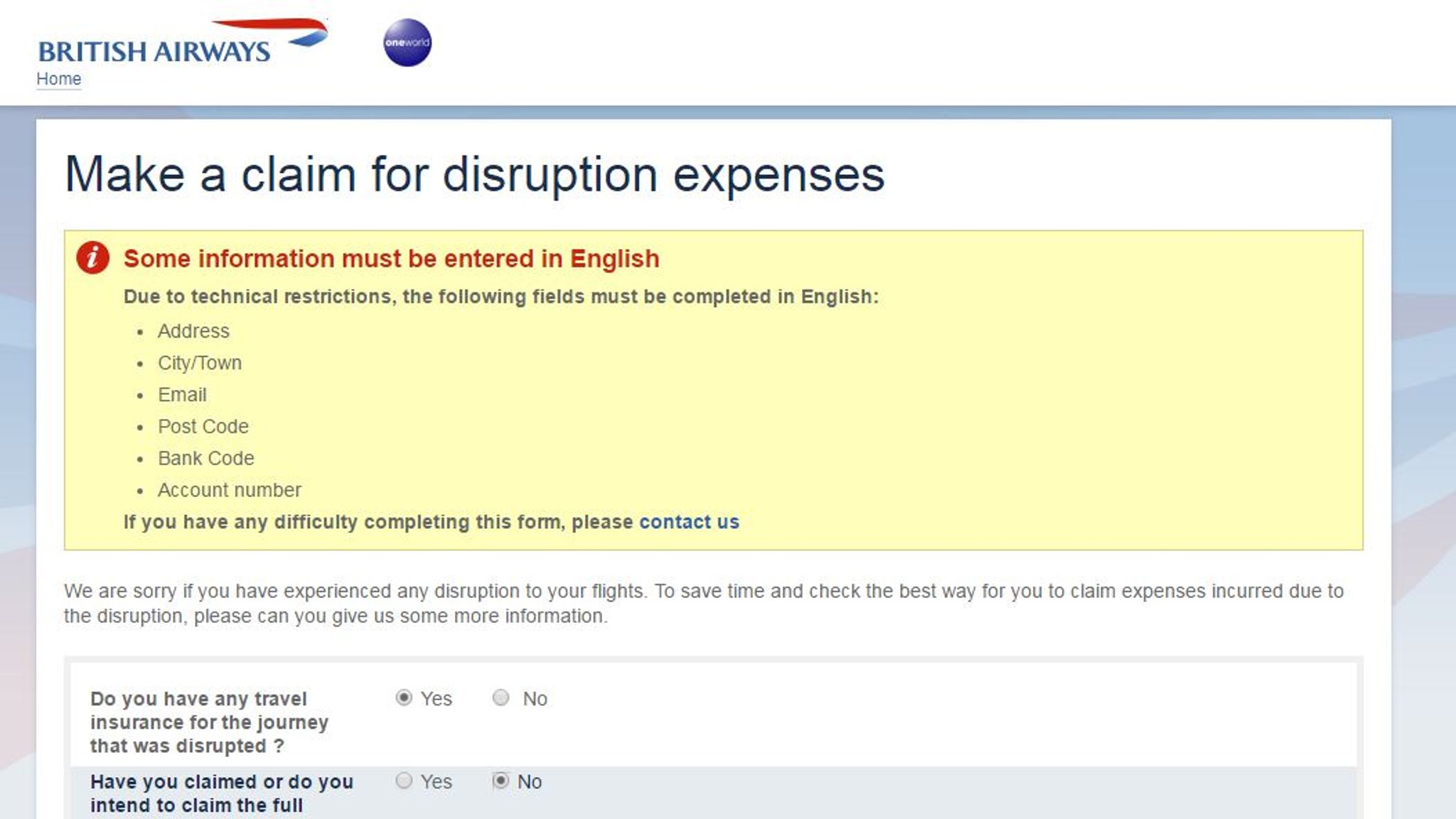 Ba Not Responding To Compensation And Reimbursement Claim – PMCWF