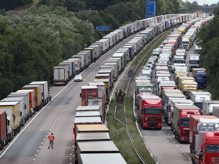 Brexit could cause continuous tailbacks on the M20 in Kent