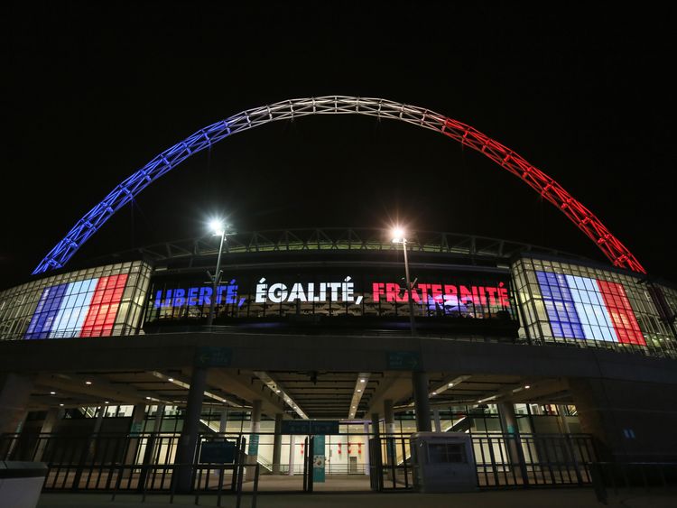 Wembley remembered the Paris victims when the teams met four days after the attack