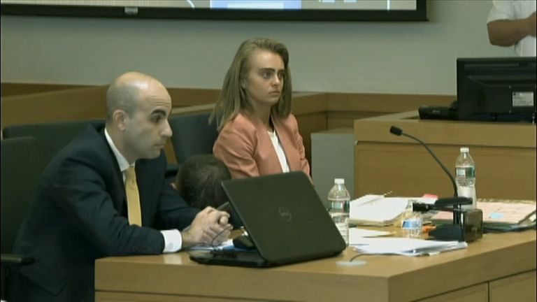 Michelle Carter in court Pic: WFXT