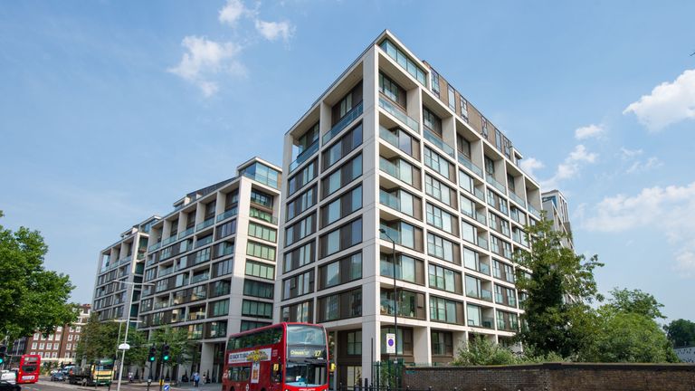 Kensington Row development where some Grenfell Tower survivors are to be re-housed