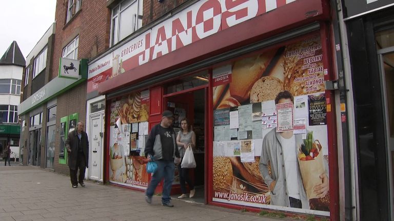 Polish shop in Birmingham street.