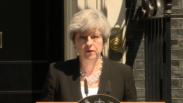 Theresa May delivers her response to the Finsbury Park attack