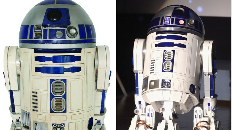 Undated handout photo issued by Profiles In History of a complete R2-D2 made from pieces salvaged from the Star Wars films by a British enthusiast which has been sold for $2.76m