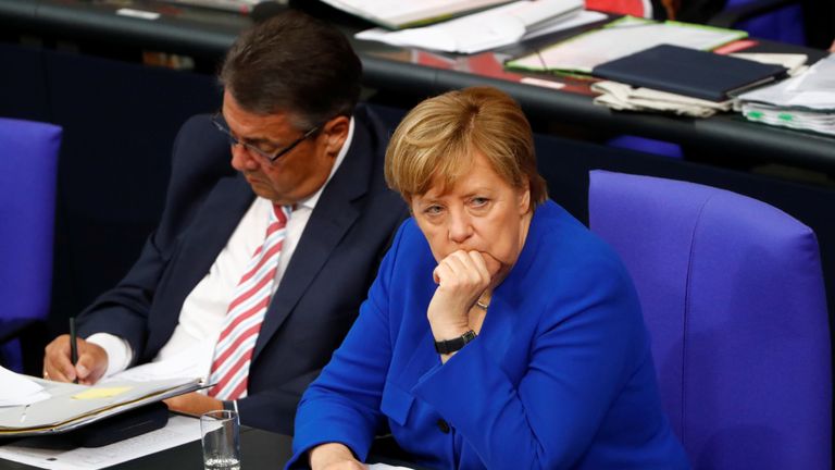 Angela Merkel attends vote on same sex marriage which was passed despite her voting against it