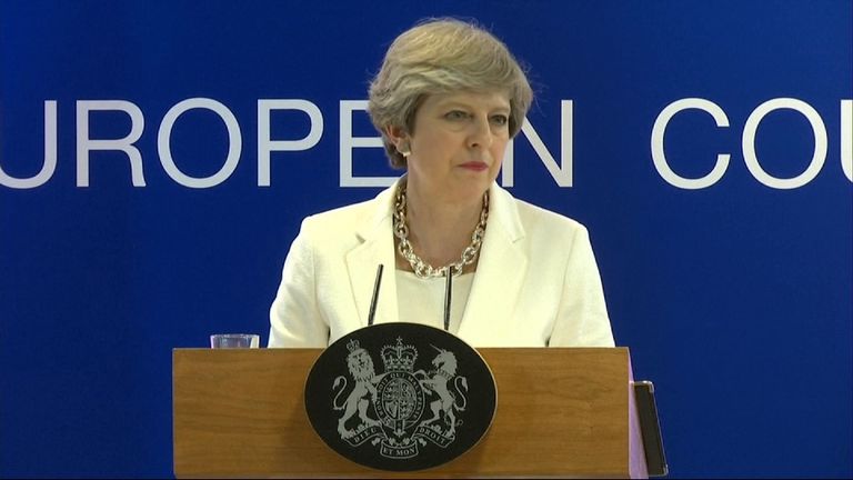 Theresa May gives an update on Brexit negotiations