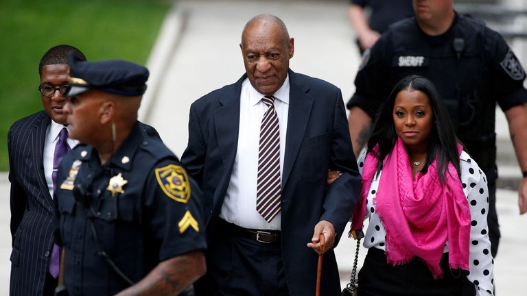 Bill Cosby was accompanied by his onscreen daughter Keisha Knight Pulliam