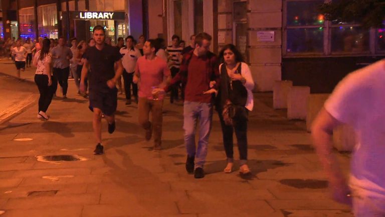 People run away from London Bridge