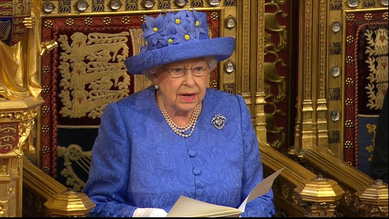 The Queen delivers the government&#39;s plan