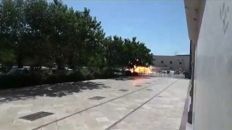 Explosion at Mausoleum of Imam Ruhollah Khomeini in Iran is captured on camera