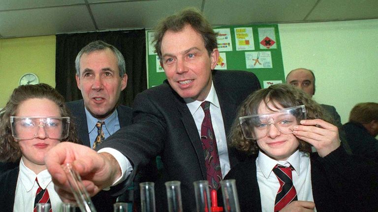 Tony Blair and Labour put investment into schools after being elected in 1997