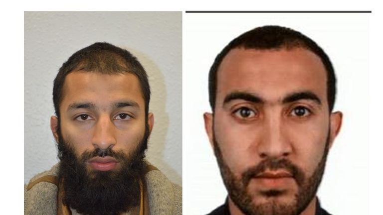 Khuram Butt (L) and Rachid Redouane (R) have been named by the Metropolitan Police