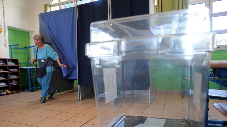 Voter turnout was projected to be 42 per cent - a record low for parliamentary elections