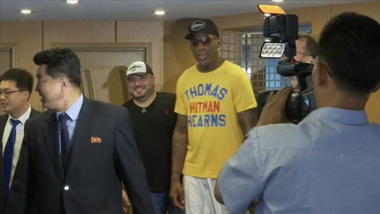 Dennis Rodman&#39;s 5-day trip has been a whirlwind of visits and tours