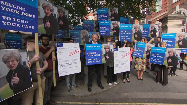 Sir Ed Davey campaigns against Tory social care plans