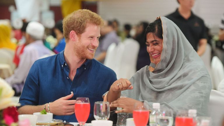 Prince Harry visits a children&#39;s home in Singapore