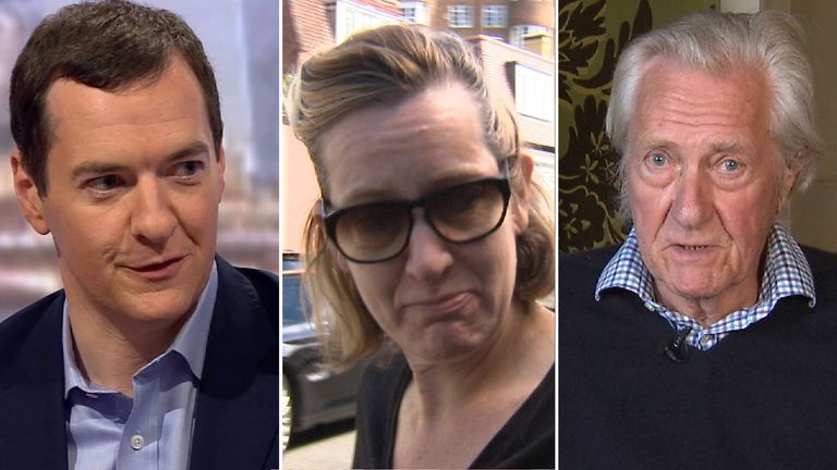 George Osborne, Amber Rudd and Lord Heseltine