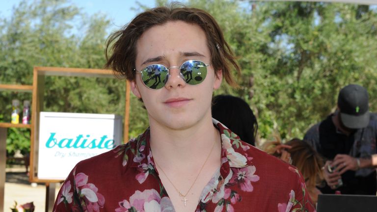 PALM SPRINGS, CA - APRIL 16: Brooklyn Beckham arrives at ZOEasis presented by The Zoe Report and Guess on April 16, 2016 in Palm Springs, California. (Photo by Joshua Blanchard/Getty Images for The Zoe Report)
