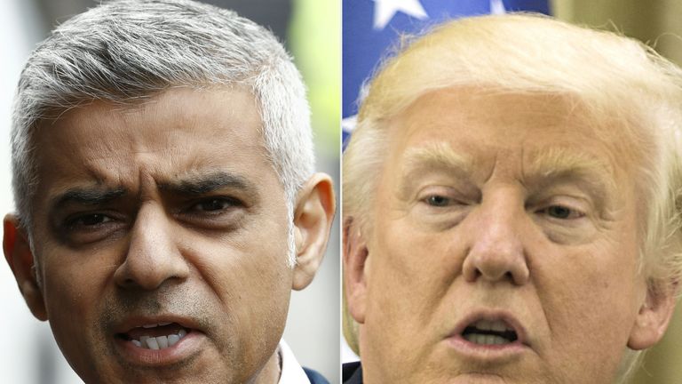 Sadiq Khan says he has &#39;no time&#39; to deal with President Trump&#39;s remarks