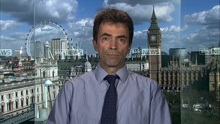 Tom Brake MP in the Millbank studio.