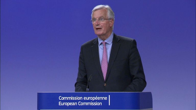 Michel Barnier at the Brexit negotiations talks