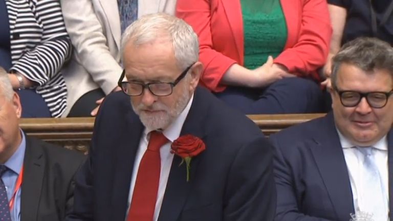 Labour leader Jeremy Corbyn in the Commons